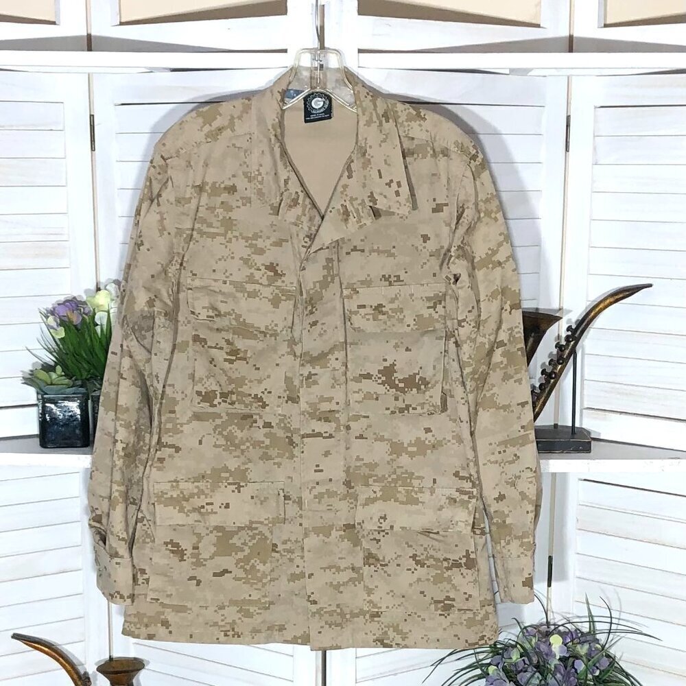 USMC Desert Marine Corp Camouflage Cotton FROG Combat Jacket - Small Regular